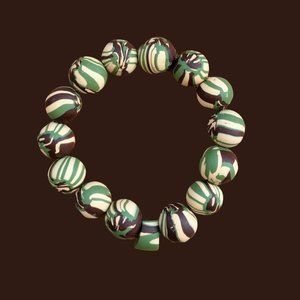 Nature Tie-Dye Hand Sculpted Clay Gelato Beads M/L